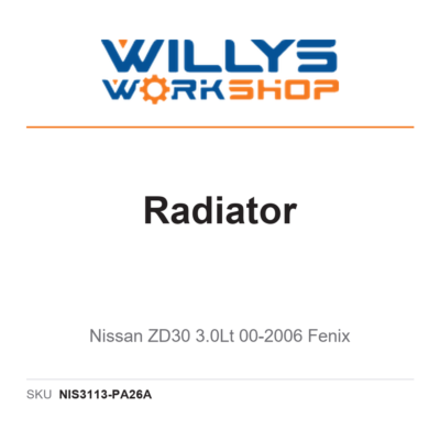 Radiator | Nissan ZD30 3.0Lt 00-2006 Fenix