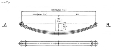 WCS Parabolic Leaf Spring for Scania 112 (All Years) [Front]