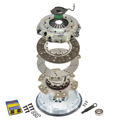 260mm Multi Friction Twin Plate Coppermix Organic & Button Combination (replaces factory dual-mass flywheel)