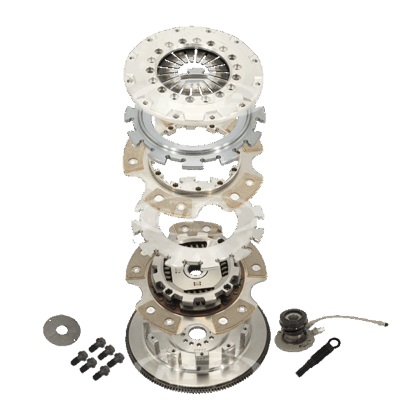 225mm Carbotic Buttons Twin Plate Sprung Center