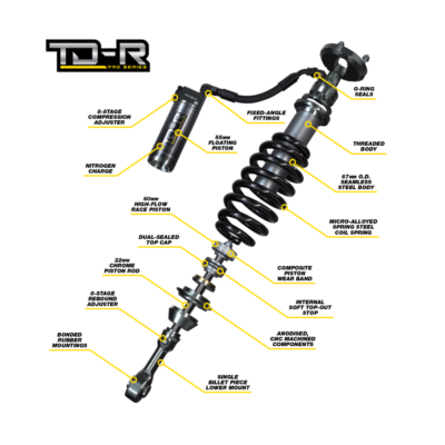 Tough Dog TD-R Pro Series Remote Reservoir Strut for Ford Ranger P703 (07/2022 on) [Right] [All Accessories]