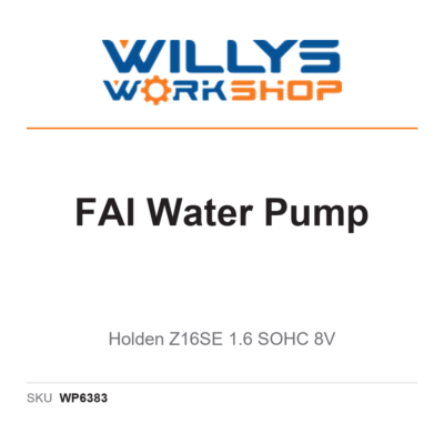 FAI Water Pump | Holden Z16SE 1.6 SOHC 8V