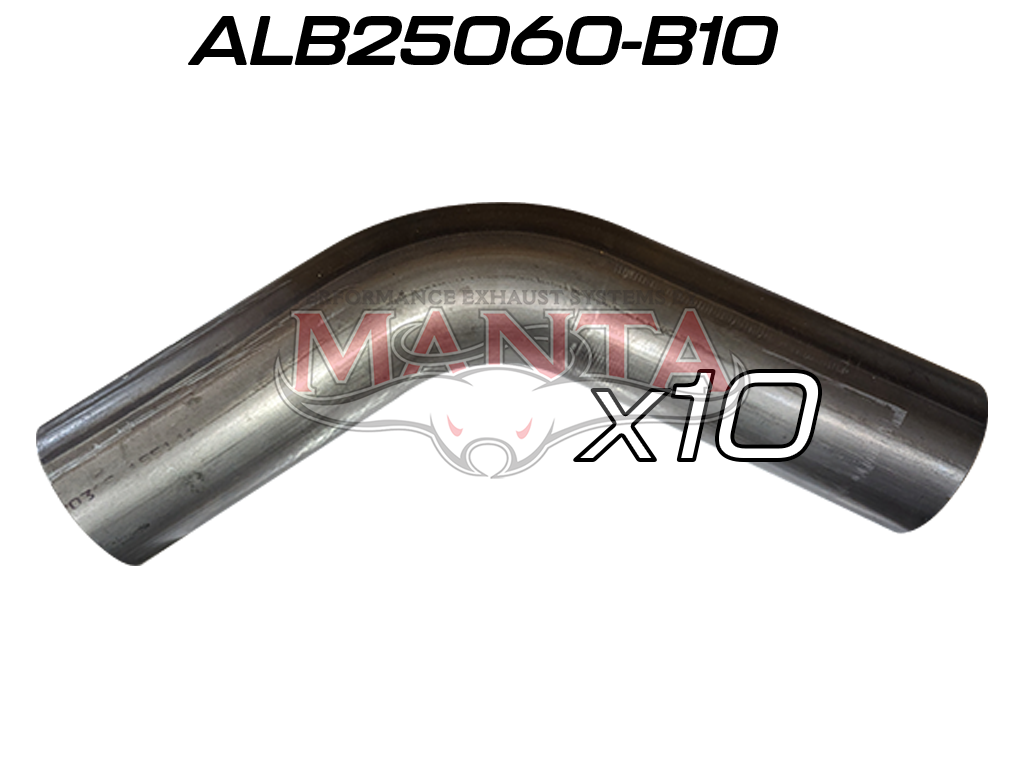 alb25060-b10_01 (Pack 10) 2 1/2in (63.5mm) 60deg Aluminised Mandrel Bend