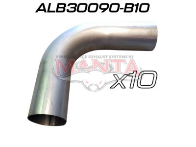 (Pack 10) 3in (76.2mm) 90deg Aluminised Mandrel Bend