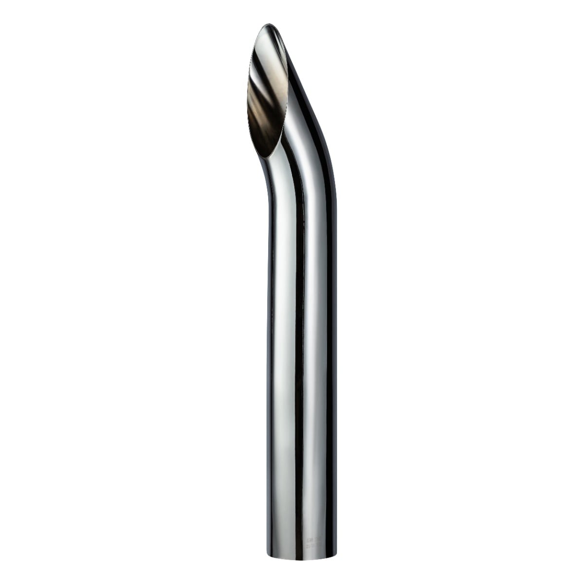 curved_chrome_stack_mrxparts-9055_1 CHROME EXHAUST STACK CURVED 3in OD X 24in (610MM) LONG, PLAIN INLET