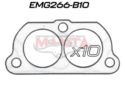 (Pack 10) Genie Toyota/Commodore VL V8 3 Bolt, 2 Port Secondary Gasket