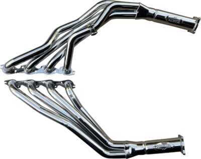 Commodore VB - VS V8 5.0L EFI 1 3/4in 4-1 Tuned Extractor 3 inch Outlets - Ceramic Coated (Silver)