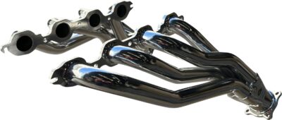 SILVERADO 1500 V8 6.2L 1 3/4in Ceramic Coated Extractors with 3in outlets - Ceramic Coated (Black)