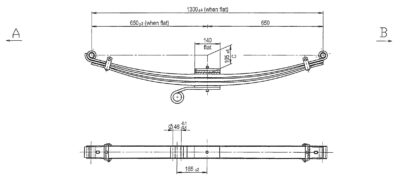WCS Parabolic Leaf Spring for Hino 817 4WD [Steer]