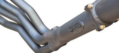 VE VF 1 3/4in Headers With 3in Outlet - BLACK Ceramic Coated
