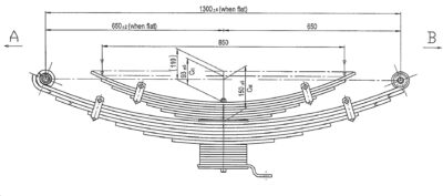 WCS Leaf Spring for Isuzu NPS75 [Rear]