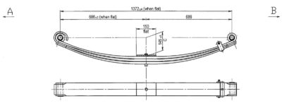 WCS Parabolic Leaf Spring for Kenworth T900/T950 [Steer]