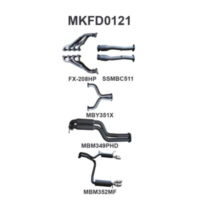 Ford BF GT V8 4V Sedan 2.5in L & R With Extractors Hotdog/Muffler (MKFD0121)