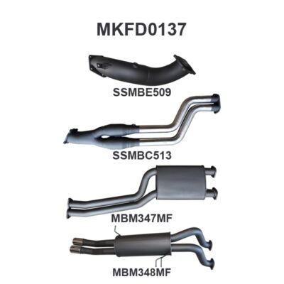 Ford BA BF XR6 Turbo Ute 2.5in Dual Turbo Back (MKFD0137)