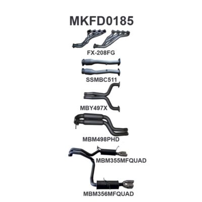 Ford FG V8 Sedan 2.5in L & R With Extractors Hotdog/Muffler (MKFD0185)