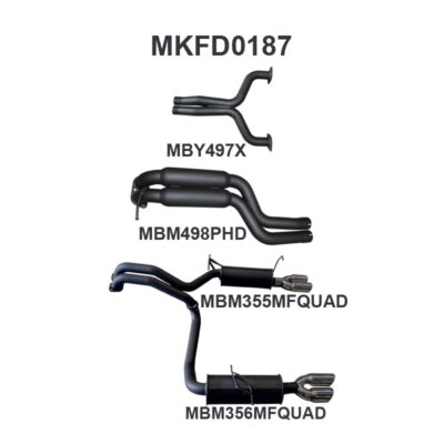 Ford FG V8 Sedan 2.5in L & R CatBack Hotdog/Muffler (MKFD0187)