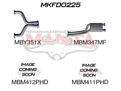 Ford FG V8 Ute 2.5in L & R CatBack Muffler/Hotdog (MKFD0225)