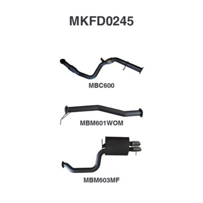 Ford Territory SZ 2.7L Cat, Pipe only centre, & Twin Exit Muffler in rear
