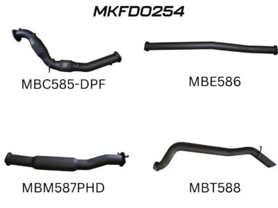 Ford PX2 & PX3 Ranger 3.2L Turbo Back With Cat, Hotdog (MKFD0254)