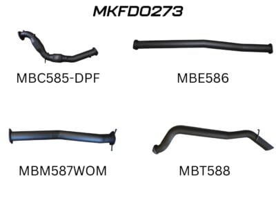 Ford PX2 & PX3 Ranger 3.2L Turbo Back With Cat & Without Muffler (MKFD0273)