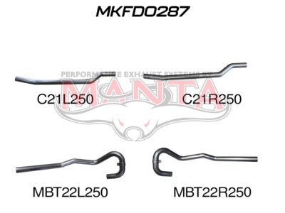 Ford Falcon XR, XT, XW, XY Sedan Extractors Back System