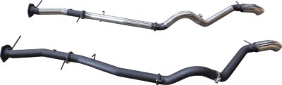 Ford Next Gen T6.2 Everest V6 3in DPF Back Without Centre Muffler With 4in Dump Tip (MKFD0299)