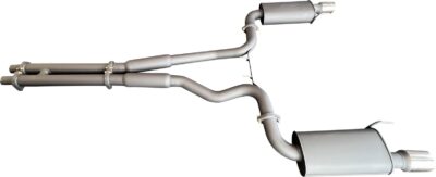 FORD MUSTANG V8 FM 2015 - 2017 3in CATBACK WITHOUT CENTRE MUFFLER WITH REAR MUFFLERS & TWIN TIPS (MKFD0314)