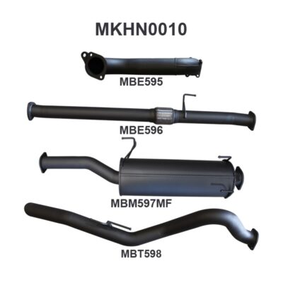 Holden Colorado RG 2.8L Non-DPF 2012-Aug 2016 3in Turbo Back Without Cat & With Muffler (MKHN0010)