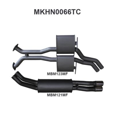 Holden Commodore VP VR VS Sedan 5L V8 IRS 2.5in Catback Muffler (MKHN0066TC)