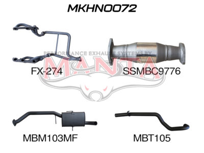 Holden Commodore VG VP VR V6 Ute 2.5in With Extractors Muffler/Tailpipe (MKHN0072)