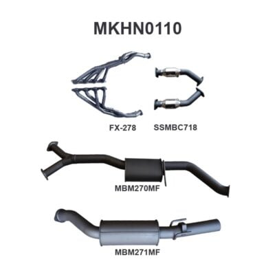 Holden Commodore VT 5L Sedan 3in Single With Extractors Muffler/Muffler (MKHN0110)