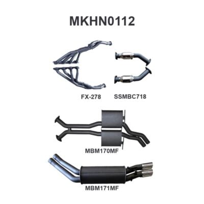 Holden Commodore VT 5L Sedan 2.5in Dual With Extractors Muffler/Muffler (MKHN0112)