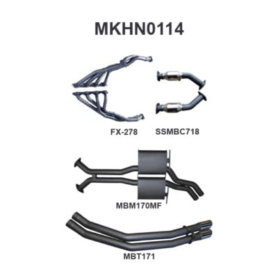 Holden Commodore VT 5L Sedan 2.5in Dual With Extractors Muffler/Tailpipe (MKHN0114)