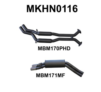 Holden Commodore VT - VZ V8 Sedan 2.5in Dual Catback Hotdog/Muffler (MKHN0116)
