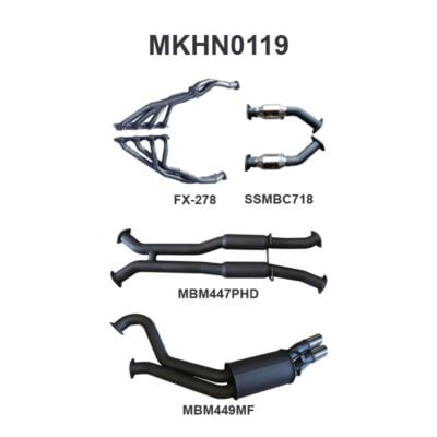 Holden Commodore VT 5L Sedan 3in Dual With Extractors Hotdog/Muffler (MKHN0119)