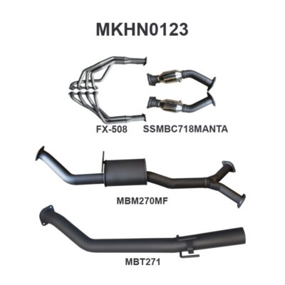 Holden Commodore VT - VZ V8 Sedan 3in Single With Extractors Muffler/Tailpipe (MKHN0123)