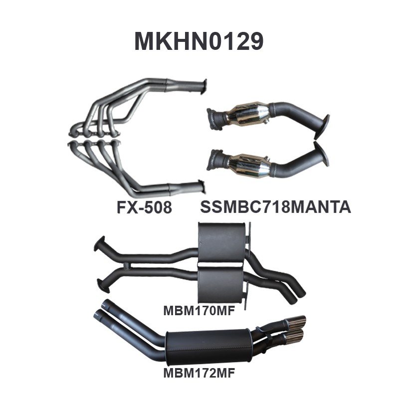 mkhn0129-01-mpiclean VY VZ HSV V8 SDN 2.5in Dual With Extractors Muffler/Muffler (MKHN0129)
