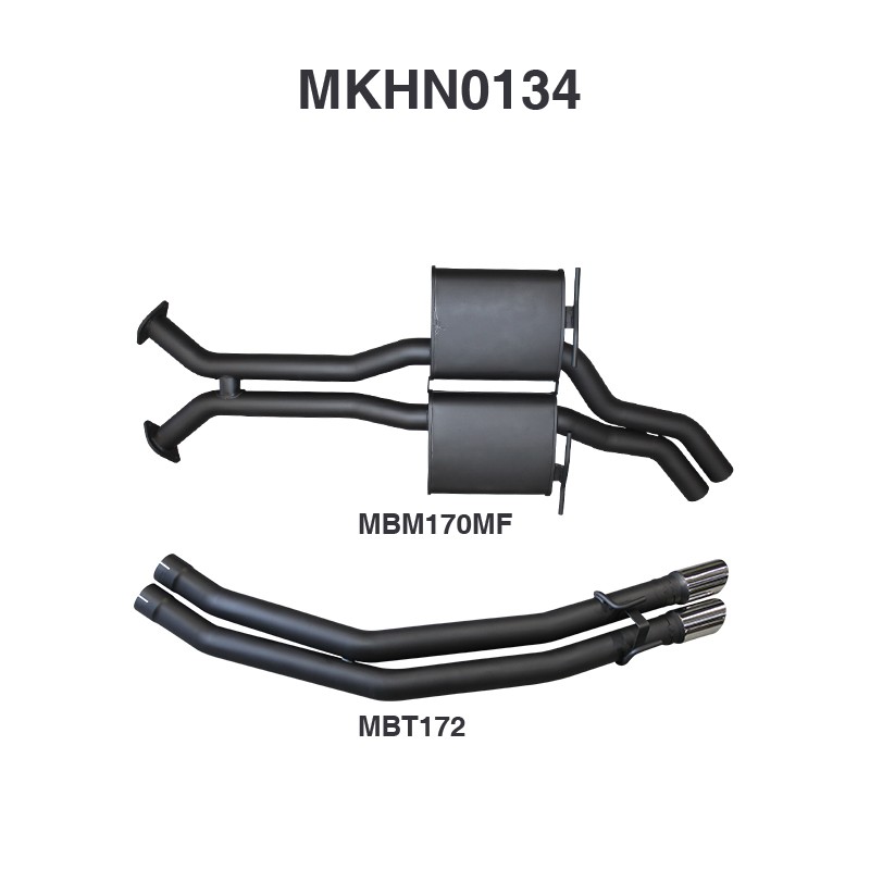 mkhn0134-01-mpiclean VY HSV V8 Sedan 2.5in Dual Catback Muffler/Tailpipe (MKHN0134)