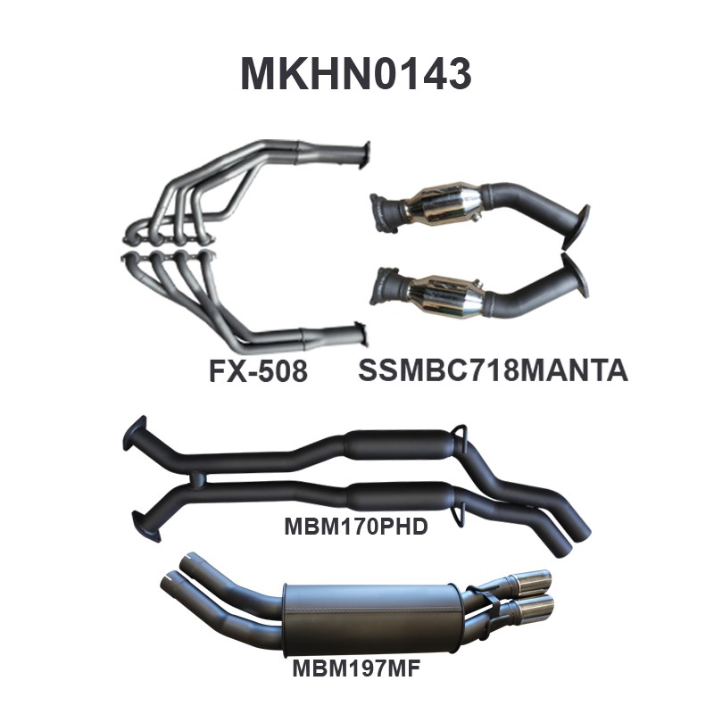 mkhn0143-01-mpiclean Holden VX VY V8 Monaro 2.5in Dual With Extractors Hotdog/Muffler (MKHN0143)