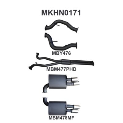 Holden Commodore VE V8 Sedan Wagon 3in Catback Hotdog/Muffler (MKHN0171)