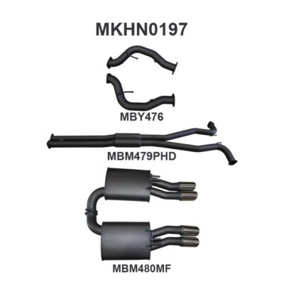 Holden Commodore VE Ute & Maloo V8 3in Catback Hotdog/Muffler (MKHN0197)