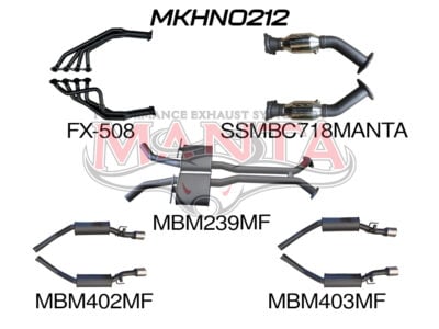 HSV VY VZ Maloo 2.5in Dual With Extractors Muffler/Muffler (MKHN0212)
