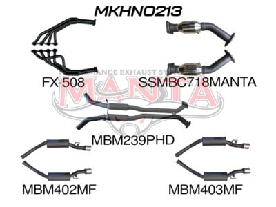 HSV VY VZ Maloo 2.5in Dual With Extractors Hotdog/Muffler (MKHN0213)