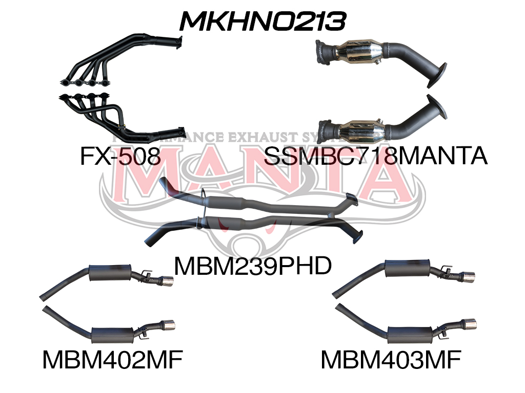 mkhn0213_01 HSV VY VZ Maloo 2.5in Dual With Extractors Hotdog/Muffler (MKHN0213)