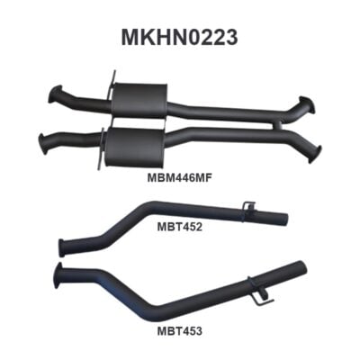HSV VY Maloo 3in Dual Cat Back, Centre Mufflers, Rear Tail Pipes With Tips (MKHN0223)