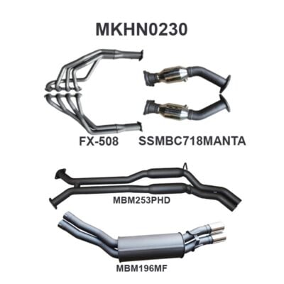 Holden Commodore VU VY VZ V8 Ute 2.5in Dual With Extractors Hotdog/Muffler (MKHN0230)