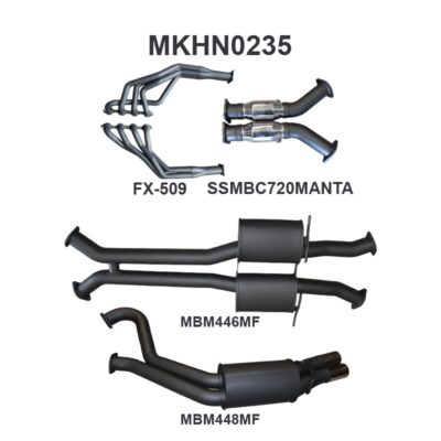 Holden Commodore VU VY VZ V8 Ute 3in Dual With 1 7/8 in Extractors Muffler/Muffler (MKHN0235)
