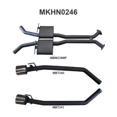 Holden Commodore VU VY VZ V8 Ute 2.5in L & R Catback Muffler/Tailpipe (MKHN0246)