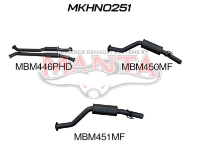Holden Commodore VU VY VZ V8 Ute 3in Catback Hotdog/Muffler (MKHN0251)
