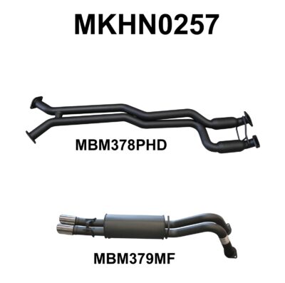 Holden Commodore VY VZ V8 1 ton 2.5in Dual Catback Hotdog/Muffler (MKHN0257)